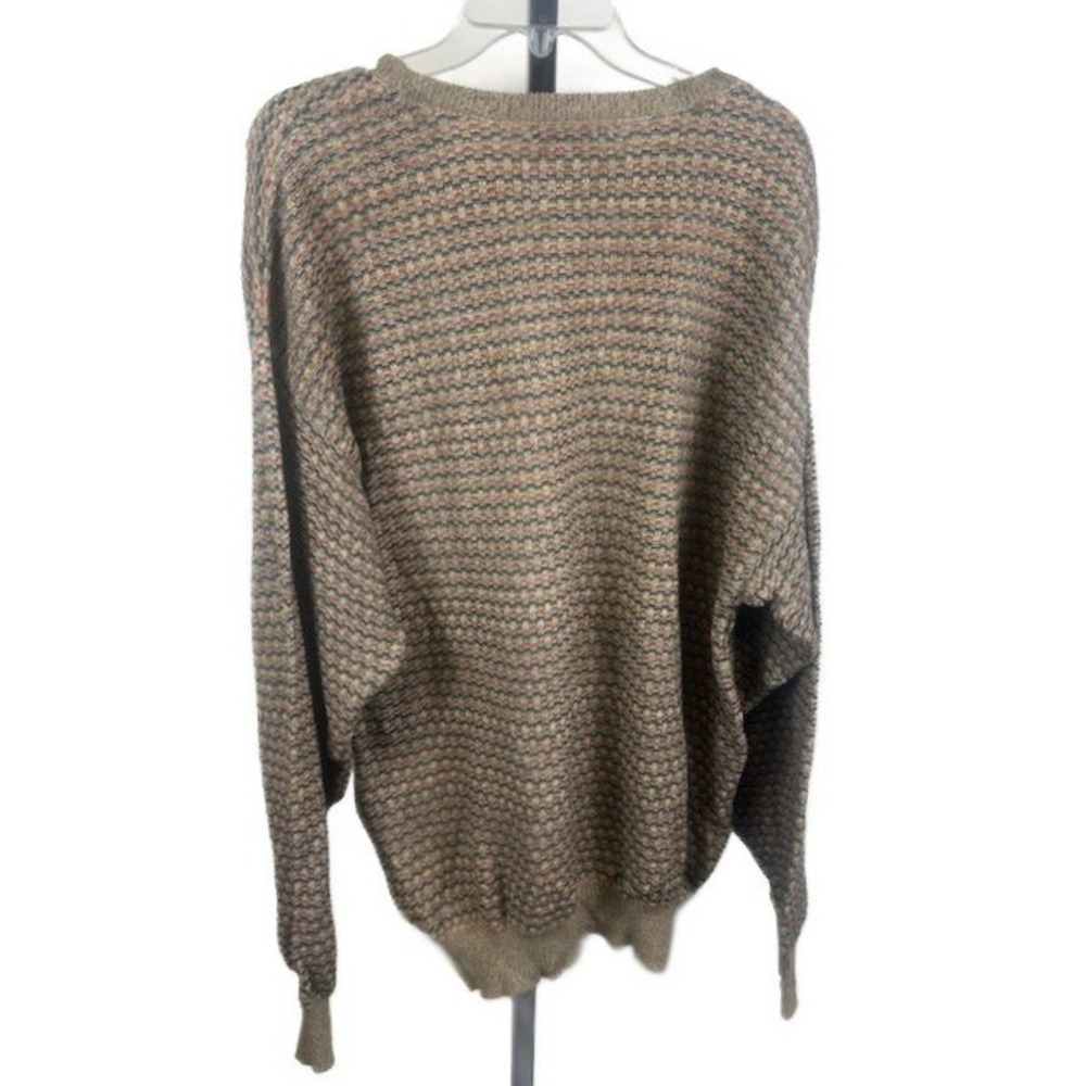 New Saks Fifth Avenue Sweater Men's Size XL Textured Crew Pullover Vintage 80s